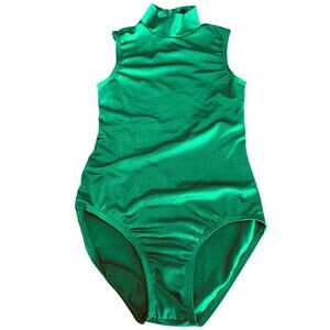 Weissman Girls Dance Shimmer Emerald Green Leotard MC Child Medium Competition